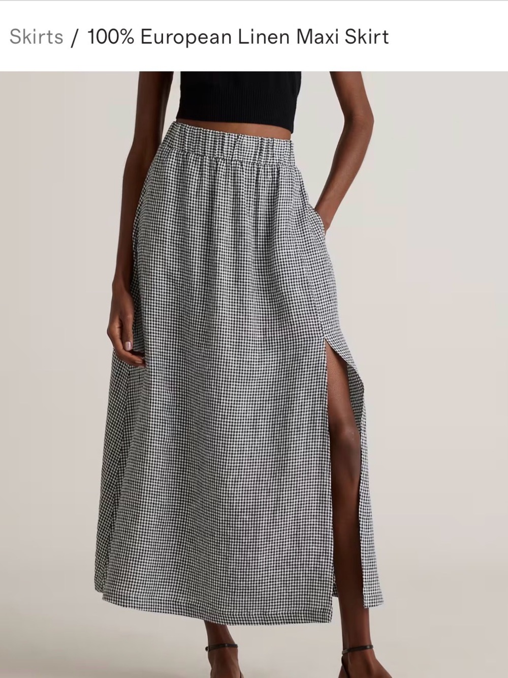 Quince 100% European Linen Maxi Skirt